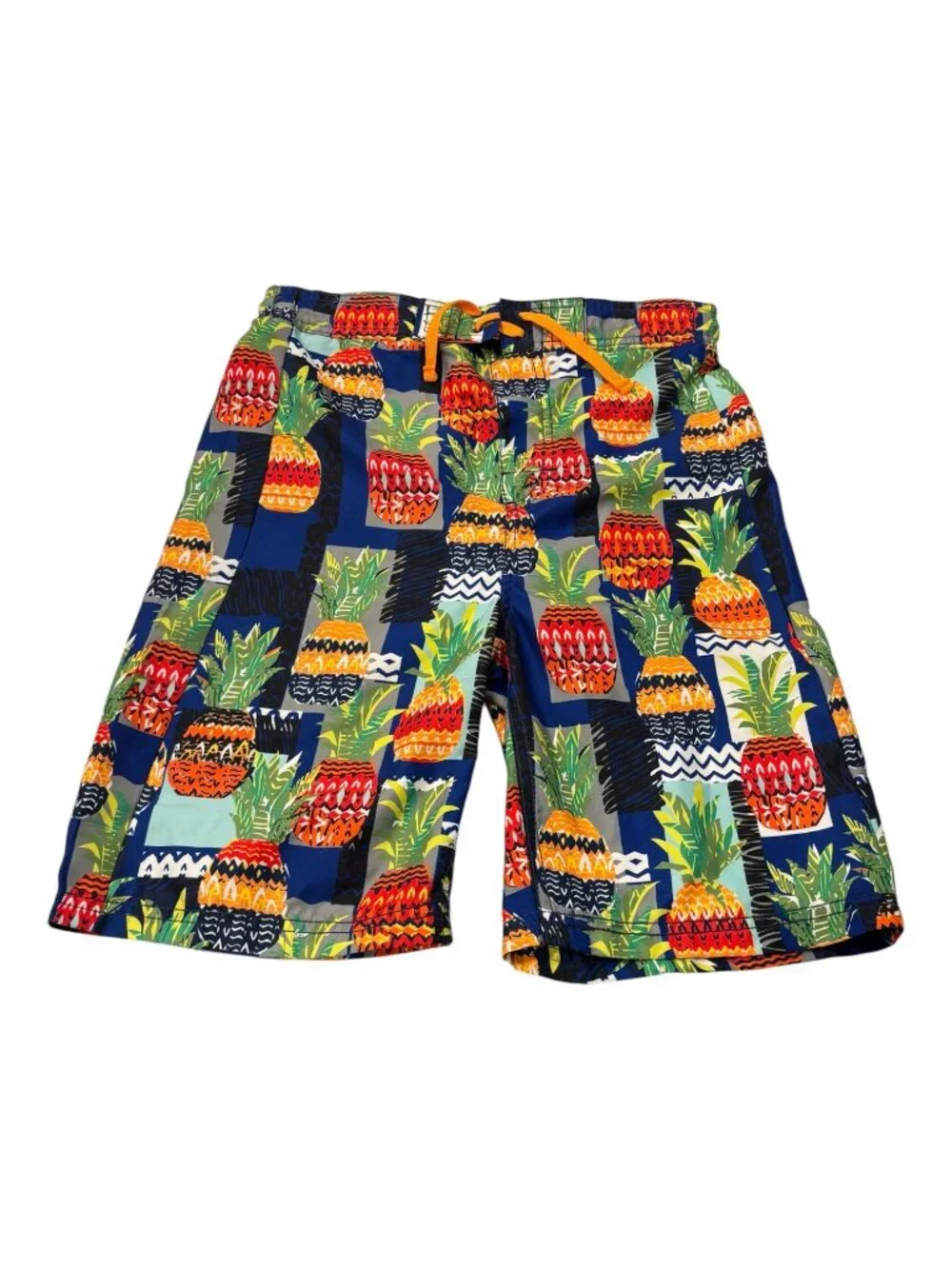 Tommy Bahama Kids Swim Trunks Pineapple Print Size Large NWT Tropical Board Shor
